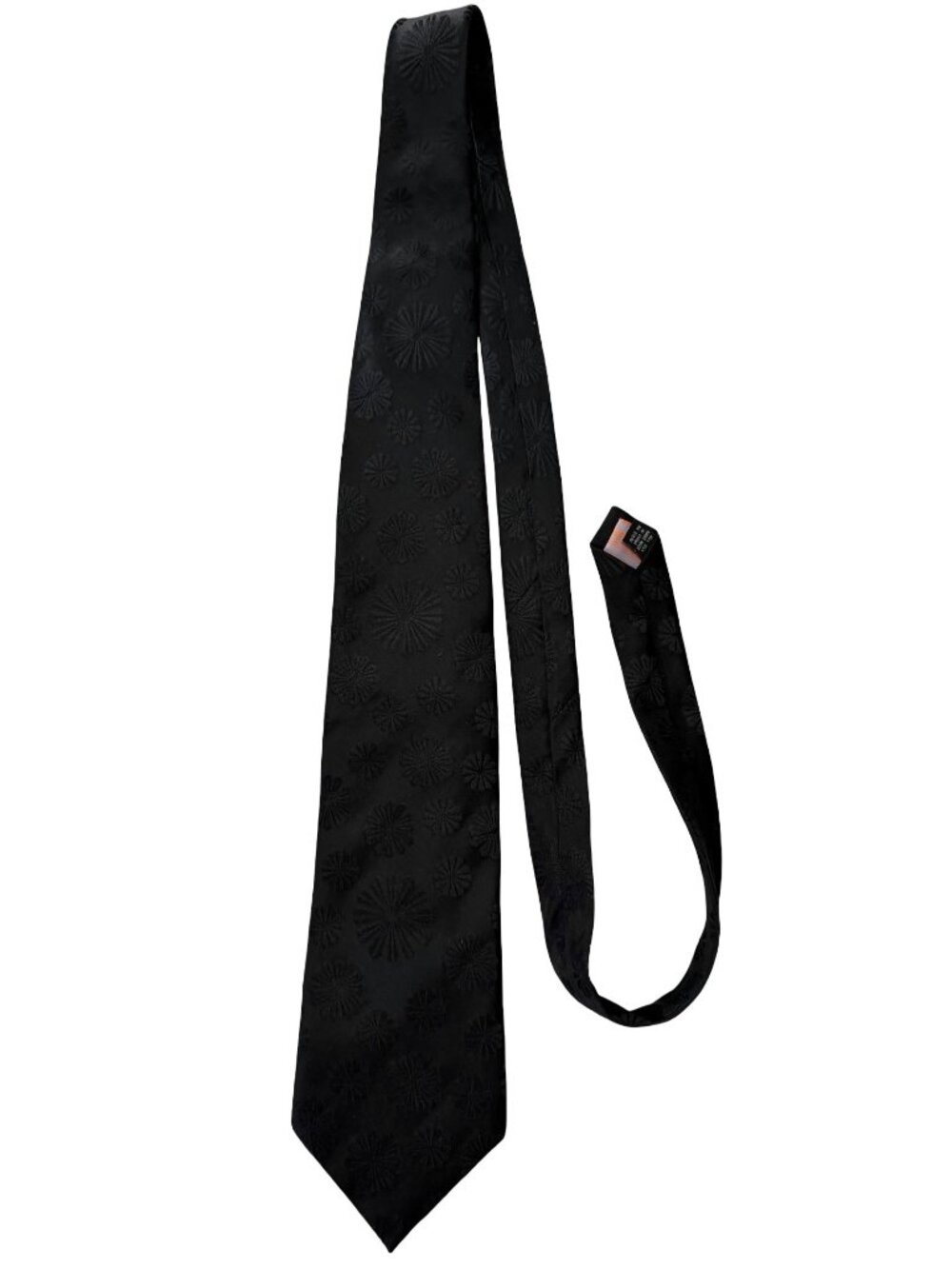 Steve Harvey The Board Room Black Silk Necktie Tonal Geometric 58 x 4